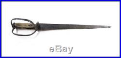 Antique RARE Civil War Confederate double D guard bowie knife HUGE 20.5 LOOK