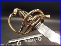 Antique Style Civil War Field & Staff Officers Confederate CS Sword Silver Scabb
