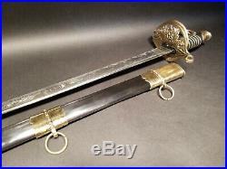 Antique Style W. J. McElroy Civil War Officers Confederate CS Sword
