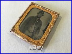 Antique Tintype Military Civil War Confederate Soldier Photo Picture