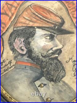 Antonio Romano Macon Co. Yankee Killers Framed Civil War Confederate Folk Art Antonio Romano Macon Co. Yankee Killers Framed Civil War Confederate Folk Art