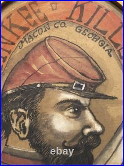 Antonio Romano Macon Co. Yankee Killers Framed Civil War Confederate Folk Art