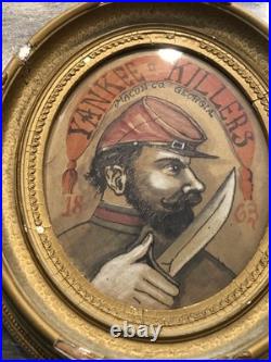 Antonio Romano Macon Co. Yankee Killers Framed Civil War Confederate Folk Art