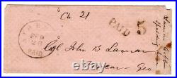 Athens GA Confederate Civil War PAID 5 to Macon GA to Col John B. Lamar