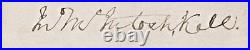 Autograph-civil War John M. Kell Confederate Naval Executive Officer On Alabama