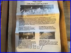 BARZSO Play Set CONFEDERATE CIVIL WAR CAMP Set. Circa 2001. Mint But NO Box