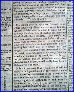 BATTLE OF GETTYSBURG Pennsylvania CONFEDERATE Account 1863 Civil War Newspaper