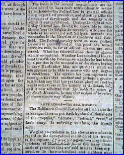 BATTLE OF GETTYSBURG Pennsylvania CONFEDERATE Account 1863 Civil War Newspaper