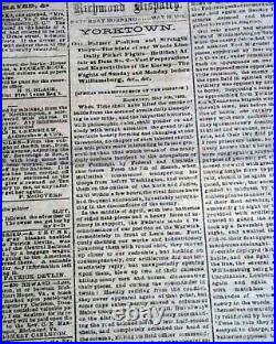 BATTLE OF SHILOH with P. G. T. Beauregard's Report 1862 CONFEDERATE Newspaper