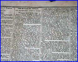 BATTLE OF SHILOH with P. G. T. Beauregard's Report 1862 CONFEDERATE Newspaper