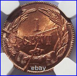 Bashlow Restrike 1861 Confederate Cent in Copper, MS69 NGC, CSA Civil War Token