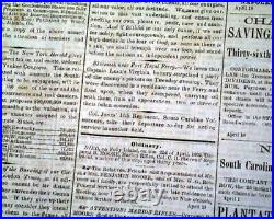 Battle of Shiloh with P. G. T. Beauregard's Applause 1862 Confederate Newspaper