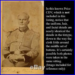 Believed Unpublished Civil War Tintype of Confederate General Sterling Price