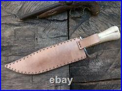 Big Custom Handmade Confederate CIVIL War Gaucho Cowboy Frontier Musso Bowie Edc