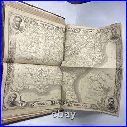 Bound Copies of Harper's Weekly 1861 Civil War Union & Confederate-Military-RARE