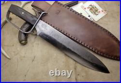 Bowie Knife D-guar Saber CIVIL War Secession Confederate Army Carbon Forged