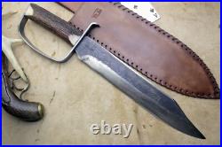 Bowie Knife D-guar Saber CIVIL War Secession Confederate Army Carbon Forged