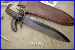 Bowie Knife D-guar Saber CIVIL War Secession Confederate Army Carbon Forged