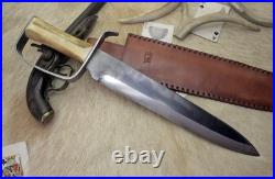 Bowie Knife D-guard Saber CIVIL War Secession Confederate Army Carbon Forged