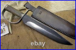 Bowie Knife D-guard Saber CIVIL War Secession Confederate Army Carbon Forged