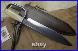 Bowie Knife D-guard Saber CIVIL War Secession Confederate Army Carbon Forged