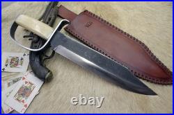 Bowie Knife D-guard Saber CIVIL War Secession Confederate Army Carbon Forged Bowie Knife D-guard Saber CIVIL War Secession Confederate Army Carbon Forged
