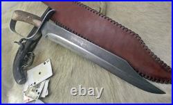 Bowie Knife D-guard Saber CIVIL War Secession Confederate Army Carbon Forged Bowie Knife D-guard Saber CIVIL War Secession Confederate Army Carbon Forged