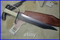 Bowie Knife D-guard Saber CIVIL War Secession Confederate Army Carbon Forged