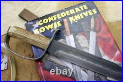 Bowie Knife D-guard Saber CIVIL War Secession Confederate Army Carbon Forged