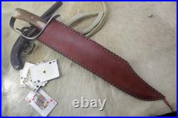 Bowie Knife D-guard Saber CIVIL War Secession Confederate Army Carbon Forged