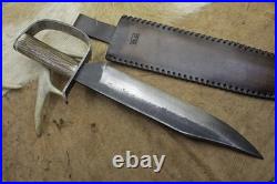 Bowie Knife D-guard Saber CIVIL War Secession Confederate Army Carbon Forged