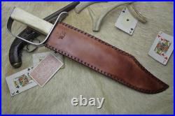 Bowie Knife D-guard Saber CIVIL War Secession Confederate Army Carbon Forged