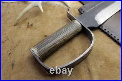 Bowie Knife D-guard Saber CIVIL War Secession Confederate Army Carbon Forged