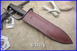 Bowie Knife D-guard Saber CIVIL War Secession Confederate Army Carbon Forged
