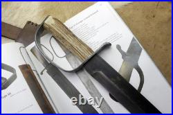Bowie Knife D-guard Saber CIVIL War Secession Confederate Army Carbon Forged