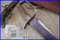 Bowie Knife D-guard Saber CIVIL War Secession Confederate Army Carbon Forged