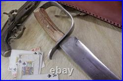 Bowie Knife D-guard Saber CIVIL War Secession Confederate Army Carbon Forged Bowie Knife D-guard Saber CIVIL War Secession Confederate Army Carbon Forged