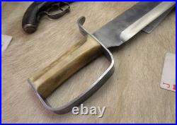 Bowie Knife D-guard Saber CIVIL War Secession Confederate Army Carbon Forged