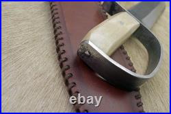 Bowie Knife D-guard Saber CIVIL War Secession Confederate Army Carbon Forged