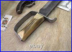 Bowie Knife D-guard Saber CIVIL War Secession Confederate Army Carbon Forged Bowie Knife D-guard Saber CIVIL War Secession Confederate Army Carbon Forged