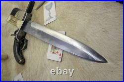 Bowie Knife D-guard Saber CIVIL War Secession Confederate Army Carbon Forged