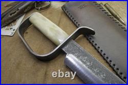 Bowie Knife D-guard Saber CIVIL War Secession Confederate Army Carbon Forged