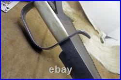Bowie Knife D-guard Saber CIVIL War Secession Confederate Army Carbon Forged