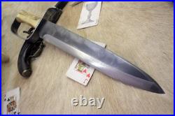 Bowie Knife D-guard Saber CIVIL War Secession Confederate Army Carbon Forged