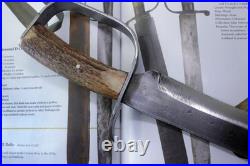 Bowie Knife D-guard Saber CIVIL War Secession Confederate Army Carbon Forged