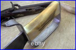 Bowie Knife D-guard Saber CIVIL War Secession Confederate Army Carbon Forged