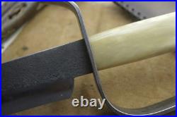 Bowie Knife D-guard Saber CIVIL War Secession Confederate Army Carbon Forged