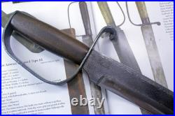 Bowie Knife D-guard Saber CIVIL War Secession Confederate Army Carbon Forged