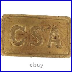 Brass Cs Csa Civil War Confederate States Army Military Vintage Belt Buckle
