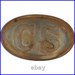 Brass Cs Csa Civil War Confederate States Cs Plate For Cartridge Box Vintage